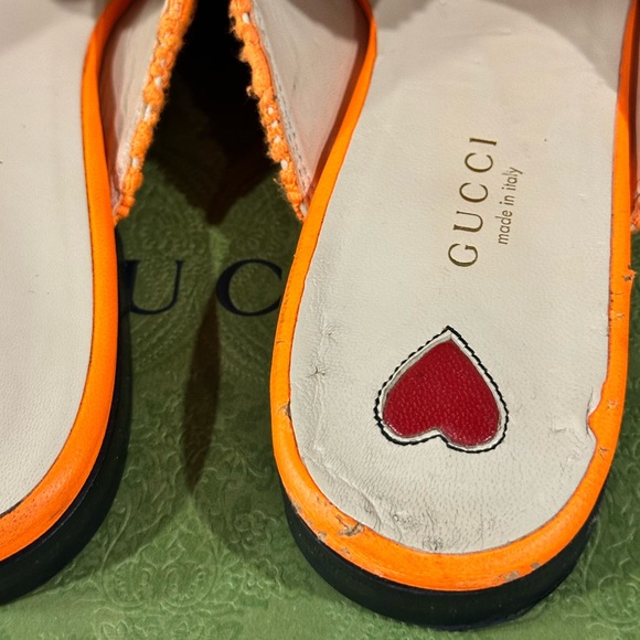 Womens Orange Gucci Slides Size 37 (US 6) - Picture 5 of 6